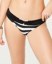 Michael Michael Kors Logo-Ring Bikini Bottoms, M/Black/White Stripe - £15.69 GBP