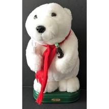Coca Cola Plush Musical Polar Bear w/ Coke Bottle &amp; Christmas Light - WORKS - €38,60 EUR