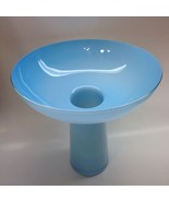Gorgeous Designs Sky Blue Tall Vase Modern Style Blown Art Glass Contemp... - $556.49 MXN
