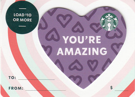 Starbucks 2021 You&#39;re Amazing Heart Recyclable Gift Card New No Value - £1.56 GBP