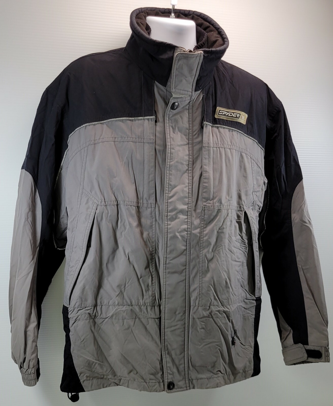 V) Vintage Men's Spyder Entrant GII Gray Jacket  with Zip-In Black Fleece Large Item image 2