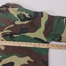 Men's Woodlands Camo Combat Field Shirt Jacket Long Sleeve Size Medium image 5