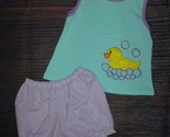 NEW Boutique Duck Tunic Bubble Shorts Girls Outfit Size 6-7 - £10.34 GBP