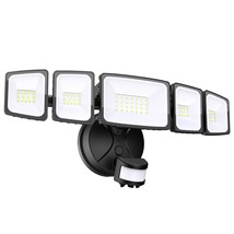 5 Heads 55W Led Security Lights Motion Sensor Outdoor, 360 Wide Angle Wi... - £58.01 GBP