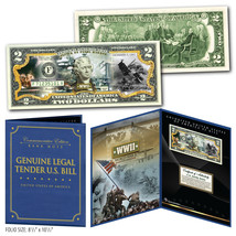 ATTACK ON PEARL HARBOR - WWII Genuine U.S. $2 Bill in 8x10 Collectors Di... - $18.65