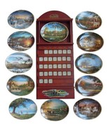 Terry Redlin Seasons to Remember Perpetual Calendar Plates Tiles Holder ... - £141.19 GBP
