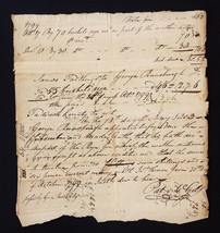 1799 antique HANDWRITTEN PROMISORY NOTE frederic county md FARTHING RAMS... - £97.30 GBP