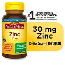 New Nature Made Zinc 30 mg Tablets (100 Ct) - $8.42