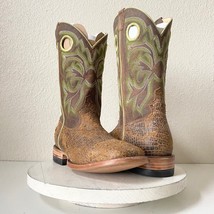 NEW Lane Capitan Cowboy Boots Cheyenne Mens 8 D Wide Square Toe Brown Le... - $212.85
