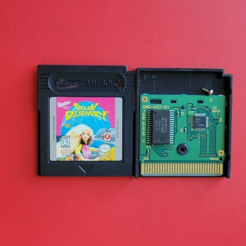 Game Boy Color Barbie Ocean Discovery Nintendo GBC Authentic Cleaned Works - $9.47