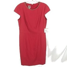 NWT Womens Size 12 Anne Klein Fuchsia Pink Cap Sleeve Sheath Dress - £32.29 GBP