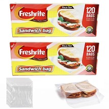 240 Ct Fold Top Sandwich Bags Poly Baggies Lunch Snacks School Food Stor... - £16.81 GBP
