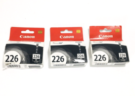 New (Lot of 3) Sealed Genuine Canon 226 Black Ink Cartridge CLI-226BK - £13.40 GBP