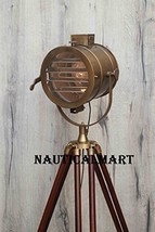 NauticalMart Brass Finish Tripod Floor Lamp Searchlight Living Room Lights - £125.47 GBP