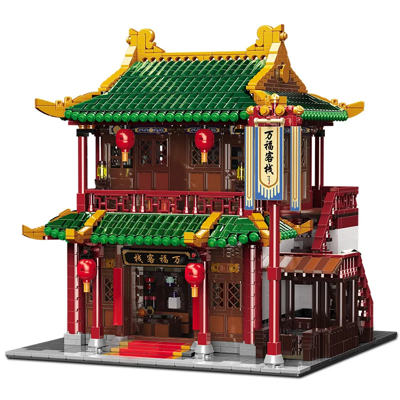Chinatown City Street View Architecture China Hotel Build Block Streetscape Inn - £170.82 GBP