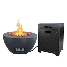25&quot; Propane Fire Table With Assemblable Tank Cover, 50,000 Btu Large Con... - £344.49 GBP