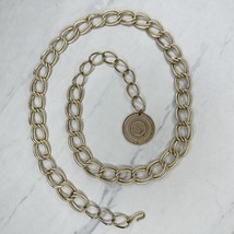Gold Tone Textured Metal Chain Double Link Belt Size Small S - £13.21 GBP