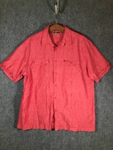 Cafe Luna Button Up Pocket Shirt XL Short Sleeve Regular Fit Casual Coll... - $15.33