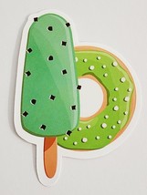 Ice Cream Bar and Donut Cartoon Multicolor Sticker Decal Food Theme Awesome Fun - £1.83 GBP