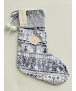 Rachel Zoe Baby&#39;s 1st Christmas Stocking Velour Grey - $95.03 CAD