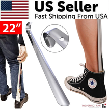 22In Extra Long Handle Shoe Horn Stainless Steel Metal Shoes Remover Shoehorn US - £9.47 GBP