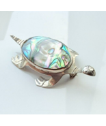 VINTAGE 1950&#39;S TAXCO MEXICAN 925 STERLING SILVER MOTHER OF PEARL TURTLE ... - €33,37 EUR