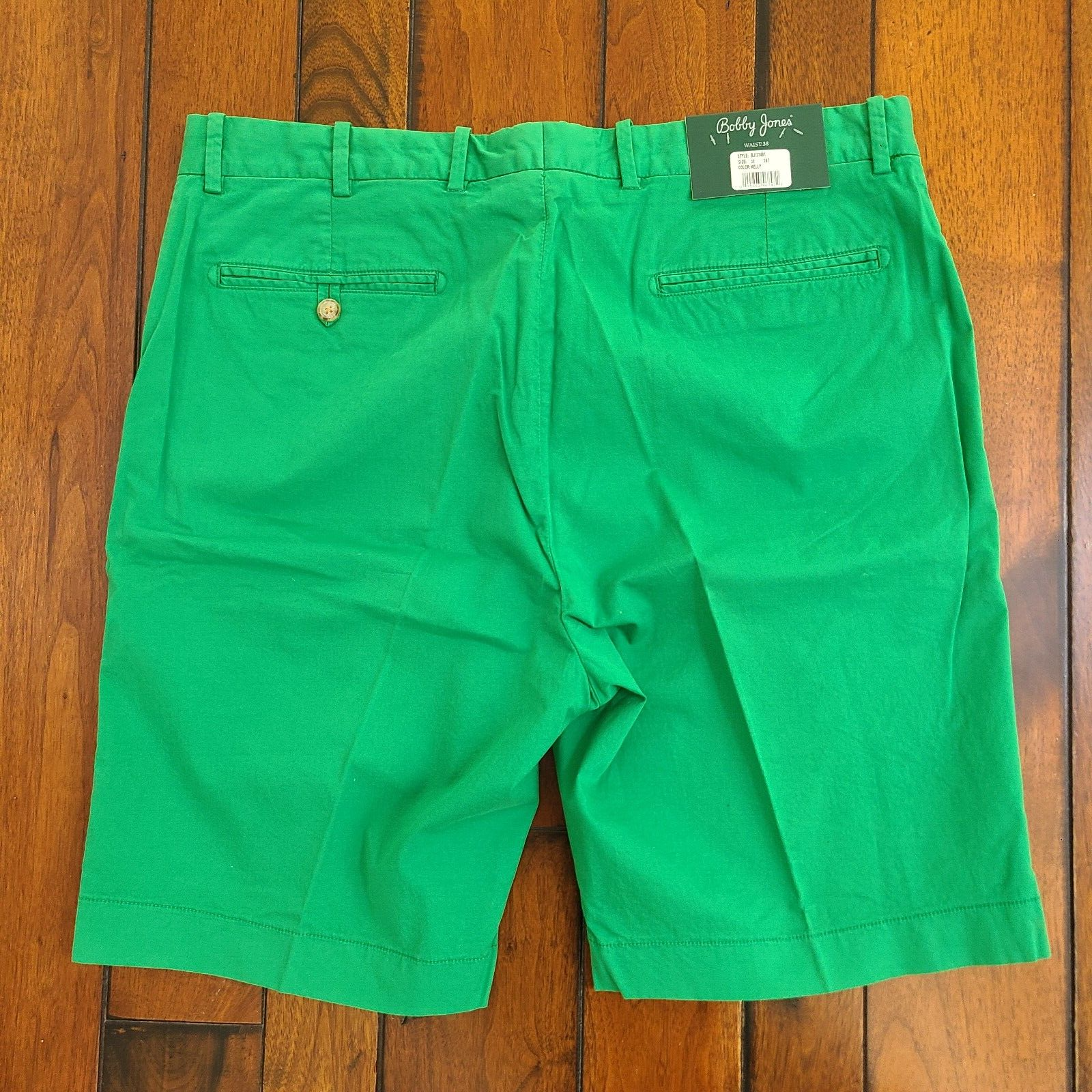 Primary image for BOBBY JONES Golf Shorts Men's 38 Green Cotton Stretch 21" Flat Front $120 NEW