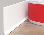 4" Inch x 40' Feet Peel &amp; Stick Baseboard Molding Trim, WHITE Flexible R... - $49.40