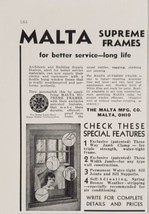 1937 Print Ad Malta Supreme Window Frames Made in Malta,Ohio - £11.13 GBP