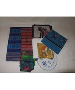 Lot of 10 Pc Vtg Fabric SE Asia Thai Silk Elephant Batik Turkey Dyed Han... - $42.07