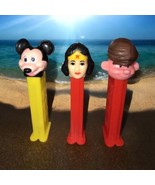 3 pc bundle Vintage 1979 Wonder Woman Pez Dispensers Mickey Mouse myster... - $244.84 MXN