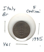 Italy 5 Centisimi, Bronze, KM 61 - £1.10 GBP