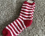 Christmas Holiday Fun Novelty Striped Super Soft Socks One Size Fuzzy Re... - $7.69