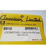 American Limited # 8910 Operating Diaphragms Black Con Cor PA-PB Locos N... - €6,47 EUR