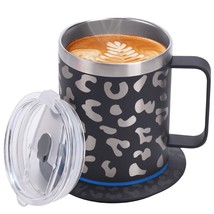 Coffee Mug Warmer Set,12Oz Heated Mug With Double-Layer 304 Stainless Steel,Usb  - £53.77 GBP