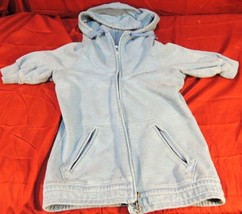Womens Nike Sports Athletic Half Sleeve Jacket Fleece Blue Xs (0-2) Head Phone - £19.41 GBP