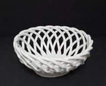 NEW RARE Williams Sonoma Ceramic Woven Bread Basket 9&quot; x 10 1/2&quot; x 5&quot; Ea... - $124.99