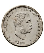 1883 Royaume De Hawaii Argent 1/4 Dollar (UNC) Kalakaua - $8,926.28 MXN