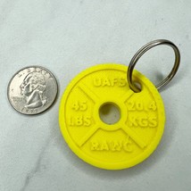 45 Lbs Weight Plate 3D Printed Keychain Keyring - $6.92