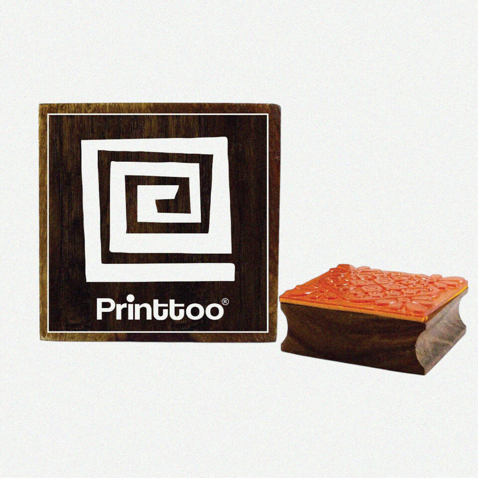 &quot;Spiral Square Wooden Rubber Stamp 4x4&quot; - Ideal for Scrapbooking &amp; Print... - $41.53