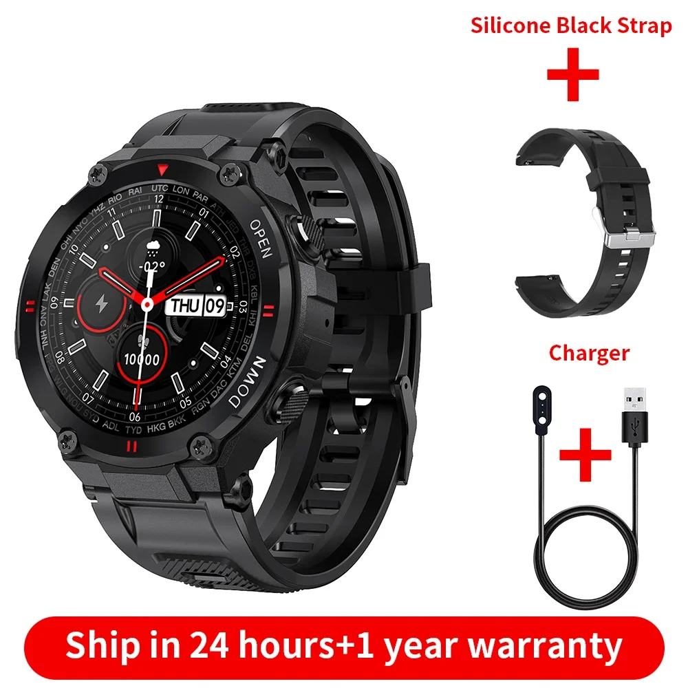 K22 watch Bluetooth Call Smart Watch Men Outdoor Sports Fitness Tracker ... - £48.57 GBP