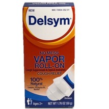 1ea Delsym No Mess Vapor Roll-On Cough Suppressant &amp; Topical 1.76oz-NEW-... - $143.60 MXN