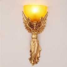 interoknack European Angel Wall Lamp, Creative Resin &amp; Glass Sconce for ... - $199.00