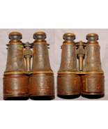 RARE INDIAN WARS ERA U.S. ARMY BINOCULARS BY VOIGHTLANDER GERMANY &amp; LEAT... - $147.50