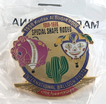 1998 Special Shapes Rodeo KAIBF Hot Air Balloon Pin Cactus Pig Mardi Gra... - $12.99