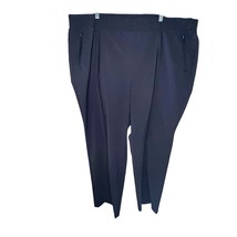 Lane Bryant On The Go Straight Pant Navy Blue Pull On Women 26 Zipper Po... - $22.56