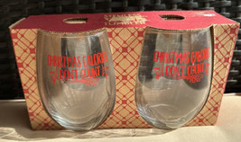 Christmas Calories Don’t Count Pair of Stemless Holiday Wine Glasses 21oz NEW - £15.50 GBP
