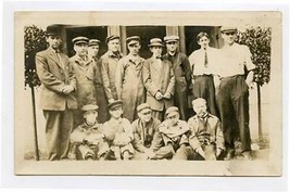 Group of Working Men and Boys Real Photo Postcard1920&#39;s - £21.75 GBP