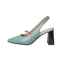  s pumps slingback pointed toe concise high heel elegant blue fashion shoes 2021 spring thumb200