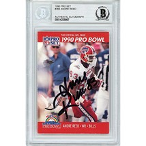 Andre Reed Buffalo Bills 1990 NFL Pro Set Football BGS Autograph On Card Auto - £61.89 GBP